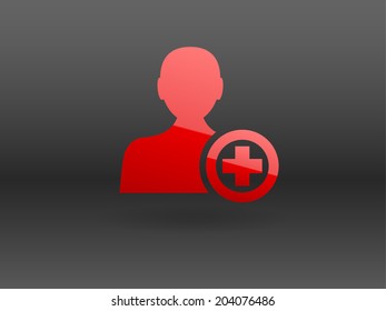 Icono plano de añadir amigo