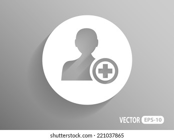 Ícone plano de adicionar amigo