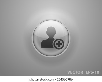 Flat icon of add friend