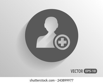Flat icon of add friend