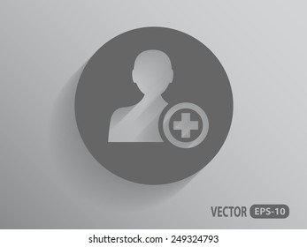 Flat icon of add friend