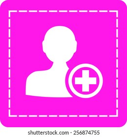 Flat icon of add friend