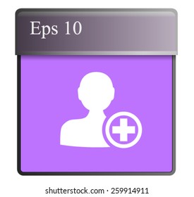 Flat icon of add friend