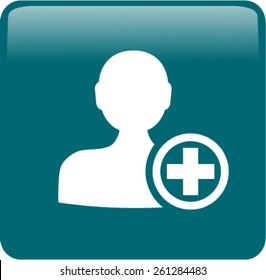 Flat icon of add friend