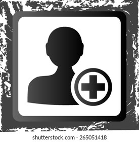 Flat icon of add friend