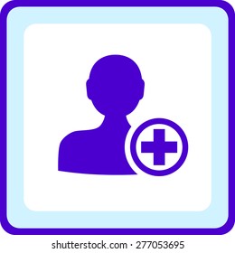Flat icon of add friend
