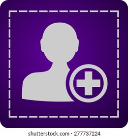 Flat icon of add friend