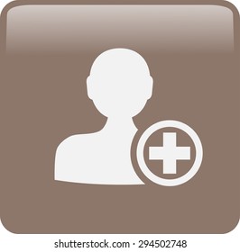 Flat icon of add friend
