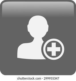 Flat icon of add friend