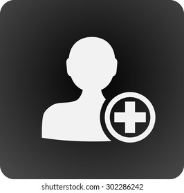 Flat icon of add friend