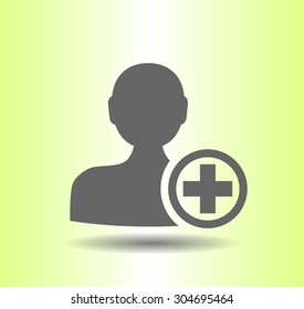 Flat icon of add friend