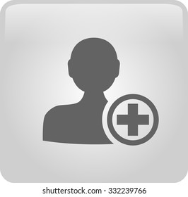 Flat icon of add friend
