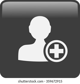 Flat icon of add friend