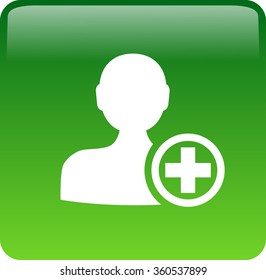 Flat icon of add friend