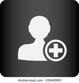 Flat icon of add friend