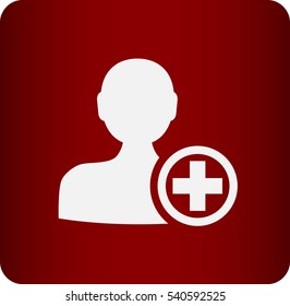 Flat icon of add friend