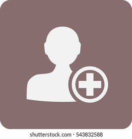 Flat icon of add friend