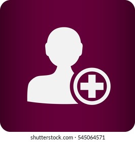 Flat icon of add friend