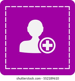 Flat icon of add friend