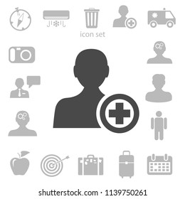 Flat icon of add friend vector illustration