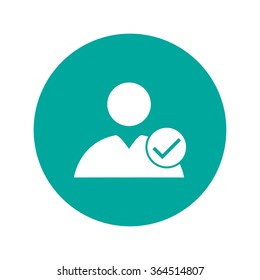 Flat icon of add friend. Vector illustration 