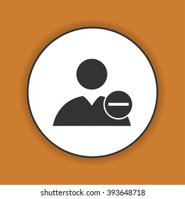 Flat icon of add friend. Vector illustration 