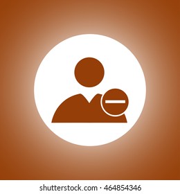 Flat icon of add friend. Vector illustration