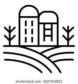 Flat Icon of Agricultural Engineering Concept vector icon design 