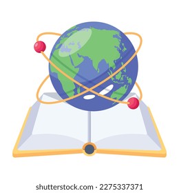 Flat icon of an ai book 