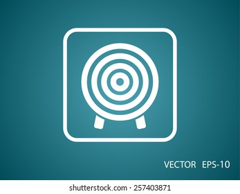 Icono plano del objetivo