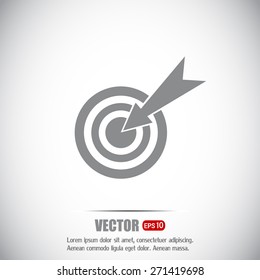 Flat icon of aim