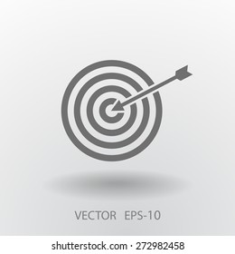 Icono plano del objetivo