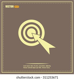 Flat icon of aim