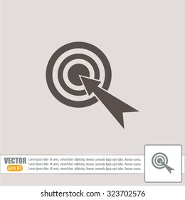 Flat icon of aim