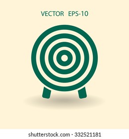 Icono plano del objetivo