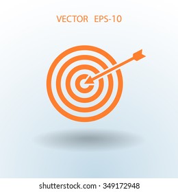 Icono plano del objetivo