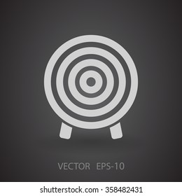 Icono plano del objetivo