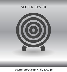 Icono plano del objetivo