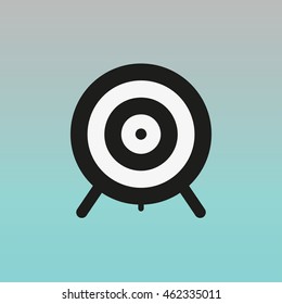 Flat icon of aim