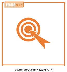 Flat icon of aim