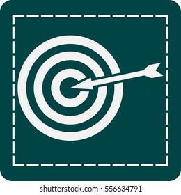 Flat icon of aim