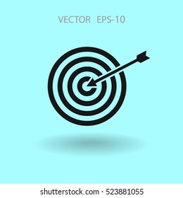 Flat icon of aim vector illustration