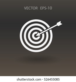 Flat icon of aim vector illustration