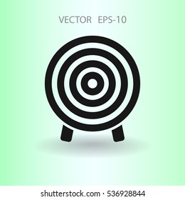 Icono plano de ilustración vectorial de objetivo