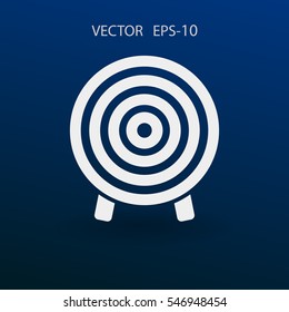 Icono plano de ilustración vectorial de objetivo