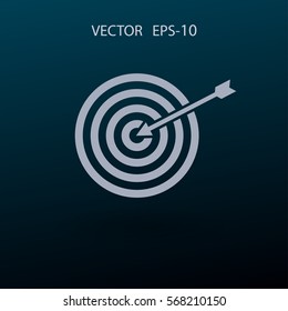 Flat icon of aim vector illustration