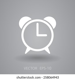 Icono plano del reloj despertador