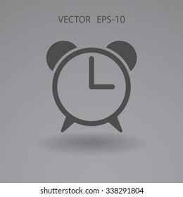 Flaches Symbol des Weckers