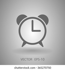 Icono plano del reloj despertador