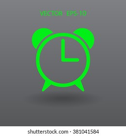 Flaches Symbol des Weckers